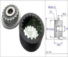 Ina 535018610 sprzęgło alternatora vw, vw touareg (7la, 7l6, 7l7)