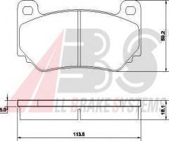 A.b.s. 37373 klocki hamulcowe mg tf160 02-przód, mg mg tf