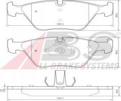 A.b.s. 37374 klocki hamulcowe bmw 3 e46 00-05, mg mg zt- t