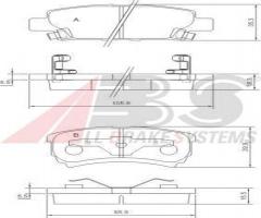 A.b.s. 37384 klocki hamulcowe mitsubishi lancer 03-tył, chrysler sebring (js), dodge avenger