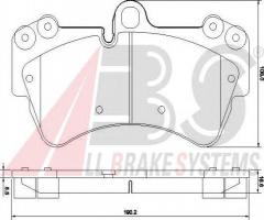 A.b.s. 37391 klocki hamulcowe vw touareg 03 -, audi q7 (4l), porsche cayenne (955)