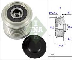 Ina 535022810 sprzęgło alternatora opel, chevrolet cruze hatchback (j305)