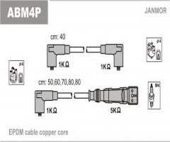 Janmor abm4p przewody wysokiego napięcia komplet audi, vw, audi 100 (44, 44q, c3), vw passat (32b)
