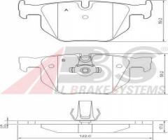 A.b.s. 37647 klocki hamulcowe bmw 5 e60 03-tył, bmw 5 (e60)