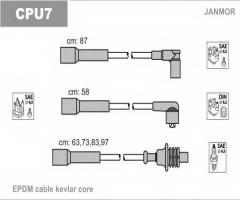 Janmor cpu7 przewody wysokiego napięcia komplet peugeot, peugeot 205 i (741a/c)