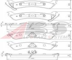 A.b.s. 38666 klocki hamulcowe jeep grand cherokee-99 tył, jeep grand cherokee i (zj)