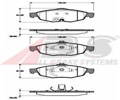 A.b.s. 38869 klocki hamulcowe chrysler sebring 01-07, chrysler sebring (jr)