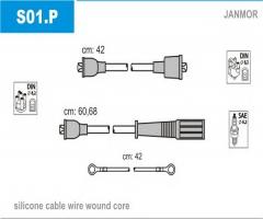 Janmor s01.p przewody wysokiego napięcia komplet fiat, fiat 500, fso 126p