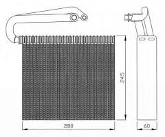 Nrf 36110 parownik fiat opel saab, fiat croma (194), opel vectra c, saab 9-3 (ys3f)