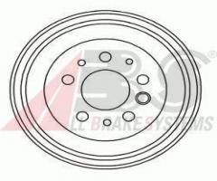 A.b.s. 2403-s bęben hamulcowy vw t4 90-96, vw transporter iv autobus (70xb, 70xc, 7db, 7dw)