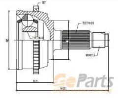 Jpn 10p4025-jpn przegub napędowy zewn.honda rover 1.8 2.0 96-, honda accord v (cc, cd)