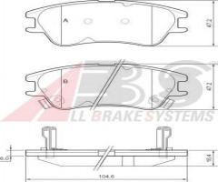 A.b.s. 37432 klocki hamulcowe hyundai atos 03 -, hyundai atos (mx)