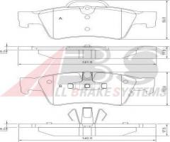 A.b.s. 37509 klocki hamulcowe mercedes, w164 ml-klasa 05-tył, mercedes-benz klasa r (w251, v251)