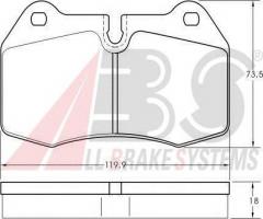 A.b.s. 36958 klocki hamulcowe bmw 7 e38 94-01, bmw 7 (e38)