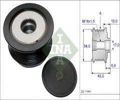 Ina 535018810 sprzęgło alternatora opel saab, opel astra h nadwozie pełne (l70)