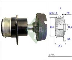 Ina 535015710 sprzęgło alternatora ford, ford focus (daw, dbw)