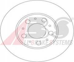 A.b.s. 17404 tarcza hamulcowa volvo s60 00-09 koła 15, volvo v70 i (lv)