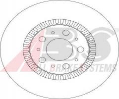 A.b.s. 17012 tarcza hamulcowa volvo s60 00-,s80 98 -, volvo v70 i (lv)