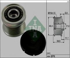 Ina 535015510 sprzęgło alternatora audi, audi a1 (8x1, 8xf), seat alhambra (710), skoda superb (3t4)