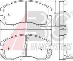 A.b.s. 36720 klocki hamulcowe subaru impreza 93-96 z czujnikiem, subaru legacy i (bc)