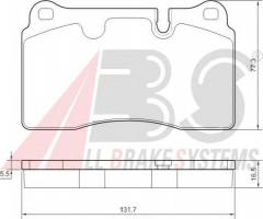 A.b.s. 37712 klocki hamulcowe range rover sport 05 -, land rover range rover iii (lm)