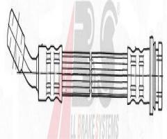 A.b.s. sl5248 przewód hamulcowy giętki suzuki jimny 98-prawy p, suzuki jimny (fj)