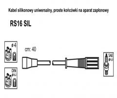 Janmor rs16sil przewody wysokiego napięcia prosty-silikon