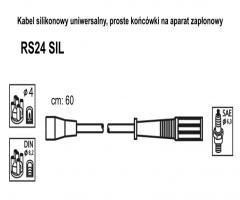 Janmor rs24sil przewody wysokiego napięcia prosty-silikon