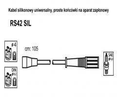 Janmor rs42sil przewody wysokiego napięcia prosty-silikon