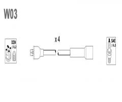Janmor w03 przewody wysokiego napięcia komplet wózki widłowe