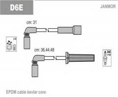 Janmor d6e przewody wysokiego napięcia komplet daewoo, daewoo lanos (klat)