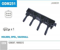 Janmor odm251 cewka zapłonowa opel astra g vectra b zafira 1.6 16v, opel vectra b hatchback (38_)