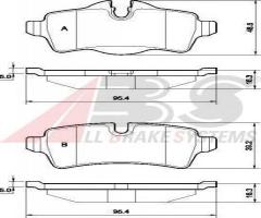 A.b.s. 37629 klocki hamulcowe mini cooper 06-tył, mini mini (r56)