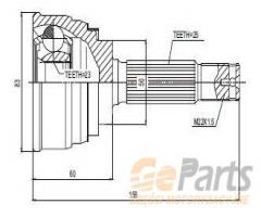 Jpn 10p5001-jpn 10p5001jpn przegub napędowy zewnętrzny, hyundai lantra i (j-1)