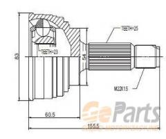 Jpn 10p5004-jpn 10p5004jpn przegub napędowy zewnętrzny, mitsubishi eclipse i (d2_a)