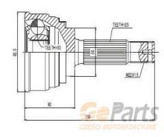 Jpn 10p5008-jpn 10p5008jpn przegub napędowy zewnętrzny, hyundai lantra i (j-1)