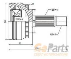 Jpn 10p5020-jpn 10p5020jpn przegub napędowy zewnętrzny, mitsubishi carisma (da_)