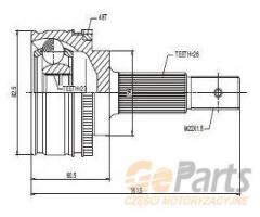 Jpn 10p2040-jpn 10p2040jpn przegub napędowy zewnętrzny, toyota avensis (_t22_)
