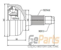 Jpn 10p3006-jpn 10p3006jpn przegub napędowy zewnętrzny, mazda 626 iii (gd)