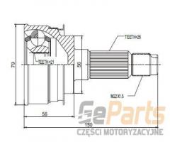 Jpn 10p3008-jpn 10p3008jpn przegub napędowy zewnętrzny, mazda 323 c iv (bg)