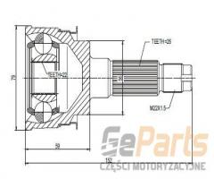 Jpn 10p3009-jpn 10p3009jpn przegub napędowy zewnętrzny, mazda 323 c iv (bg)