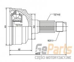 Jpn 10p3011-jpn 10p3011jpn przegub napędowy zewnętrzny, mazda 323 c iv (bg)