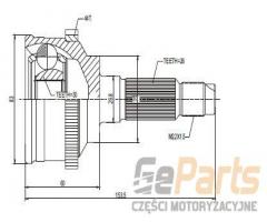 Jpn 10p3016-jpn 10p3016jpn przegub napędowy zewnętrzny, mazda 323 c iv (bg)