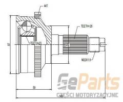 Jpn 10p3025-jpn 10p3025jpn przegub napędowy zewnętrzny, mazda 626 iv (ge)