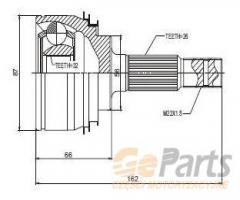 Jpn 10p2020-jpn 10p2020jpn przegub napędowy zewnętrzny, toyota camry (_cv1_, _xv1_, _v1_)