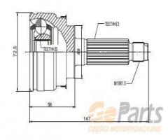 Jpn 10p8010-jpn 10p8010jpn przegub napędowy zewnętrzny, suzuki alto (ha11)