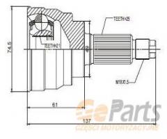 Jpn 10p8011-jpn 10p8011jpn przegub napędowy zewnętrzny, suzuki baleno (eg)