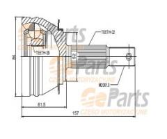 Jpn 10p0001-jpn 10p0001jpn przegub napędowy zewnętrzny - p510433, daewoo nexia (kletn)