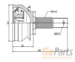 Jpn 10p1003-jpn 10p1003jpn przegub napędowy zewnętrzny, nissan bluebird (t72 , t12)