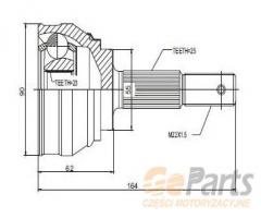 Jpn 10p1015-jpn 10p1015jpn przegub napędowy zewnętrzny, nissan 100 nx (b13)